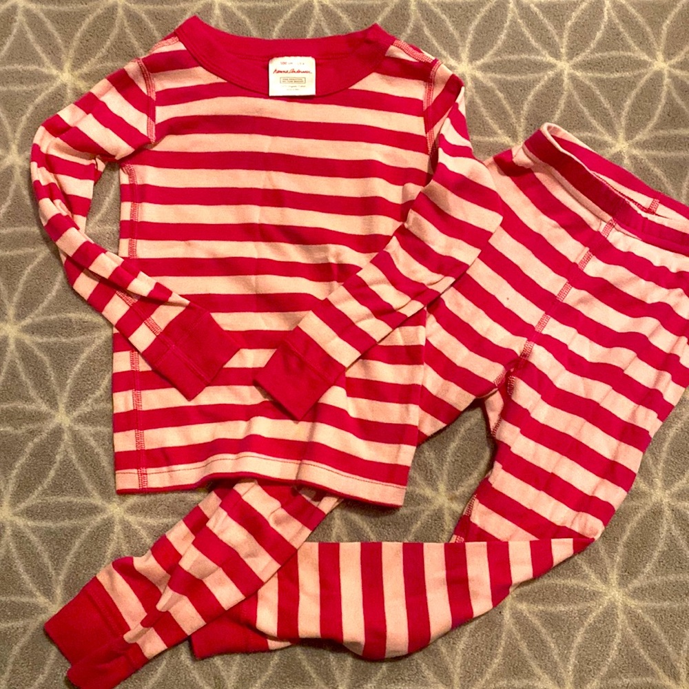 Hanna Andersson Pink Striped Pajama Set